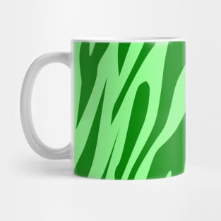 Green Tones Tiger Seamless Pattern Mug